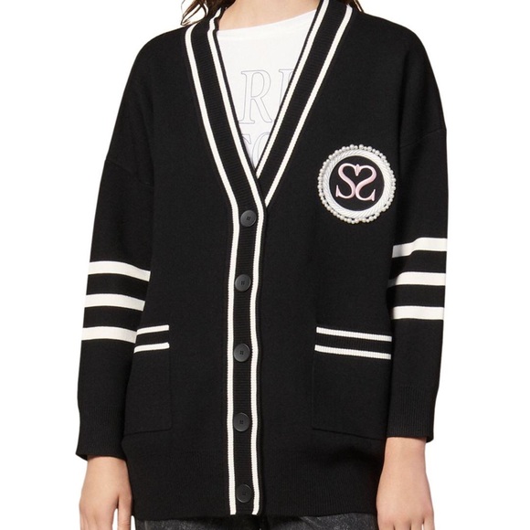 Sandro | Sweaters | Sandro Black Stripe 